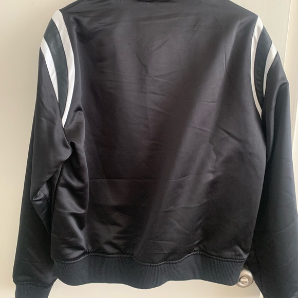Small, Black bomber jacket, with white stripe design - Picture 2 of 3